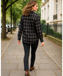 Camisa Country Feminina Xadrez Manga Longa em Flanela | Anabeaz