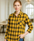 Camisa Xadrez Feminina com Manga Longa Flanelada | Anabeaz