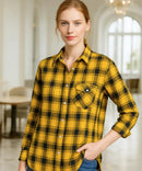 Camisa Xadrez Feminina com Manga Longa Flanelada | Anabeaz