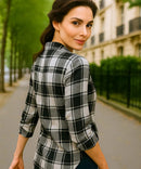 Camisa Xadrez Feminina com Manga Longa Flanelada | Anabeaz