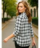 Camisa Xadrez Feminina com Manga Longa Flanelada | Anabeaz