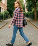 Camisa Xadrez Feminina com Manga Longa Flanelada | Anabeaz