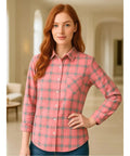 Camisa Xadrez Feminina com Manga Longa Flanelada | Anabeaz