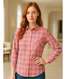 Camisa Xadrez Feminina com Manga Longa Flanelada | Anabeaz