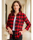 Camisa Xadrez Feminina com Manga Longa Flanelada | Anabeaz