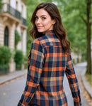 Camisa Xadrez Feminina Flanelada com Forro Térmico Peluciado Anabeaz