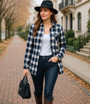 Camisa Xadrez Feminina Flanelada com Forro Térmico Peluciado Anabeaz