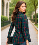 Camisa Xadrez Feminina Flanelada com Forro Térmico Peluciado Anabeaz