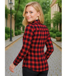 Camisa Xadrez Feminina Flanelada com Forro Térmico Peluciado Anabeaz