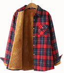 Camisa Xadrez Feminina Flanelada com Forro Térmico Peluciado Anabeaz