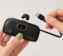 PowerGo Mini Carregador Portátil Compacto Para iPhone e Android | 3 em 1
