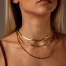 colar feminino banhado a ouro 18k que não escurece anabeaz