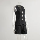 conjunto feminino
conjunto alfaiataria
office lady
moda feminina elegante
conjunto verão feminino
conjunto colete e shorts
roupa feminina trabalho
anabeaz