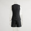 conjunto feminino
conjunto alfaiataria
office lady
moda feminina elegante
conjunto verão feminino
conjunto colete e shorts
roupa feminina trabalho
anabeaz