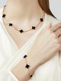 Conjunto de colar, pulseira e brincos de 3 peças de trevo de quatro folhas em aço titânio 18K, moderno e que não desbota conjunto alhambra
kit trevo Colar cordão corrente Neymaar trevo virginiia Modelo de Luxo prata e dourado choker
colar pulseira e brinco
joias femininas
trevo 4 folhas
Anabeaz