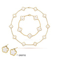 Conjunto de colar, pulseira e brincos de 3 peças de trevo de quatro folhas em aço titânio 18K, moderno e que não desbota conjunto alhambra
kit trevo Colar cordão corrente Neymaar trevo virginiia Modelo de Luxo prata e dourado choker
colar pulseira e brinco
joias femininas
trevo 4 folhas
Anabeaz