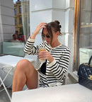 conjunto tricot feminino, conjunto listrado feminino, conjunto casual elegante, conjunto cardigã e shorts, moda feminina confortável, conjunto para eventos
