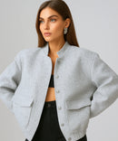 Jaqueta Bomber Feminina Paetê Brilho Elegante | Siara