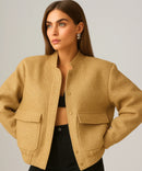 Jaqueta Bomber Feminina Paetê Brilho Elegante | Siara