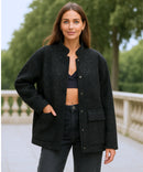 Jaqueta Bomber Feminina Paetê Brilho Elegante | Siara