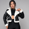 jaqueta de couro com pelinho, jaqueta de couro peluciada, jaqueta com pelo na gola, jaqueta feminina com pelo, casaco de couro com pelinho feminino, jaqueta puffer couro peluciada, jaqueta de couro feminina inverno, jaqueta biker com pelinho, jaqueta bomber com pelo, roupas de frio feminina luxo, jaqueta couro teddy, jaqueta aviador feminina pelinho Anabeaz