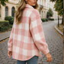 jaqueta xadrez feminina rosa
jaqueta peluciada feminina rosa
jaqueta flanelada feminina rosa
moda inverno feminina rosa
casaco feminino inverno rosa