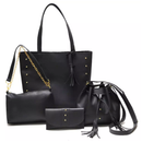 : Kit bolsa feminina de couro legítimo elegante e sofisticado anabeaz