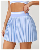 Saia Shorts de Nylon Plissada com Elastano e Cós Alto Anabeaz