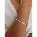 Pulseira Bracelete Feminino Prata 925 Pura Delicado Fio Meia Cano Redondo