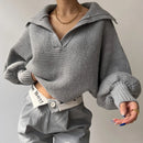 suéter tricot feminino
suéter gola polo feminino
suéter patchwork feminino
suéter inverno elegante
blusa tricot manga longa
suéter feminino lenogue
moda feminina inverno